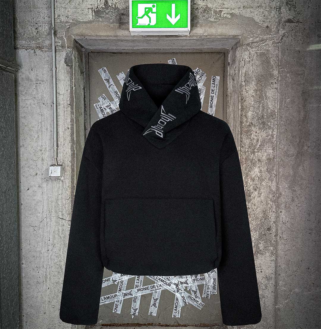 heavy cropped double layer hoodie [UTILITY HOOD]