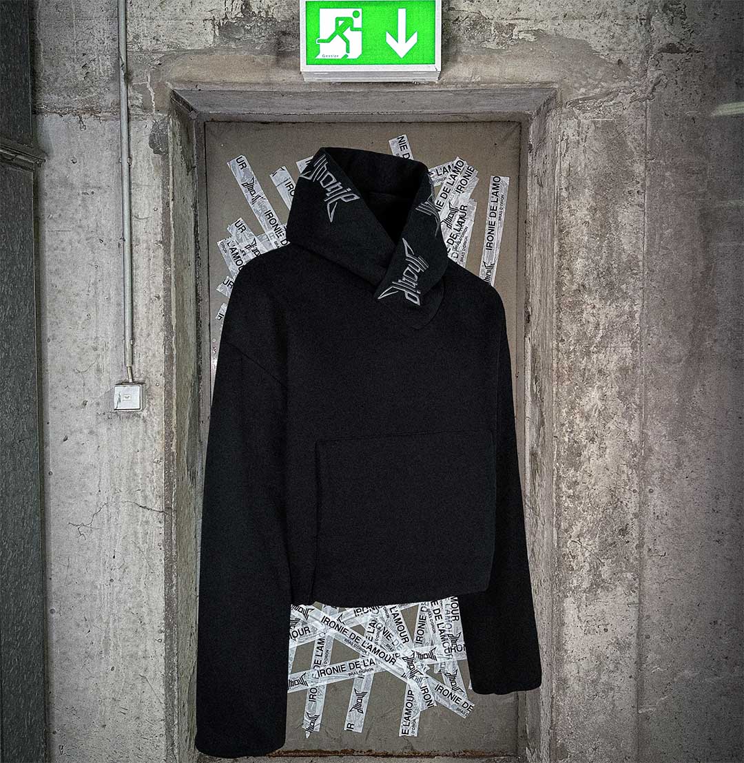 heavy cropped double layer hoodie [UTILITY HOOD]